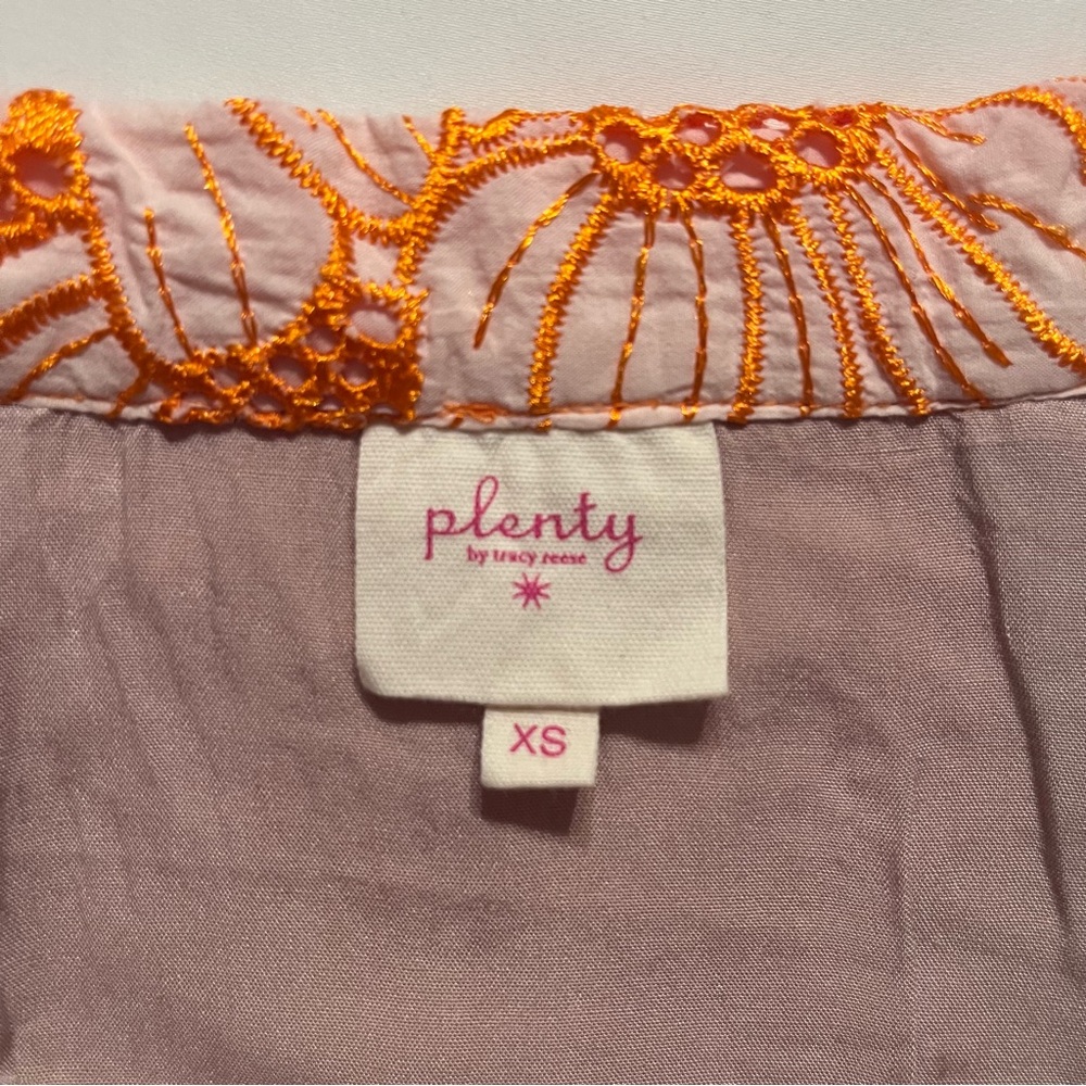 Womens Anthropologie Plenty by Tracy Reese Embroidered Floral Orange Skirt Sz XS - Picture 7 of 10